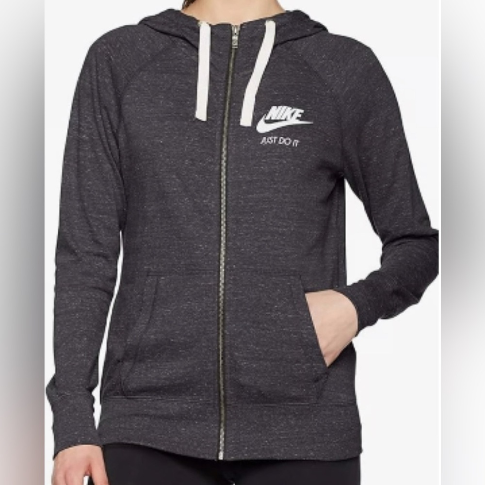 Nike Women's Charcoal Zip-Up Hoodie